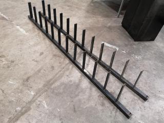 Pair of Heavy Duty Workshop Wall Mounted Material Support Racks