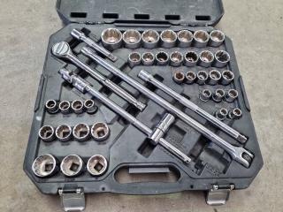 Powerbuilt 1/2" Drive Combination Socket Set, Metric & Imperial sizes