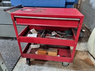 Mobile Workshop Shelf Trolley w/ Drawer