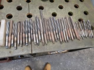 39x Reamers, Morse Taper No.2 & No.1 Shanks