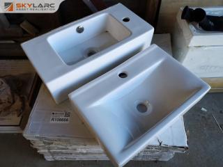 2x Assorted Bathroom Sink Basins