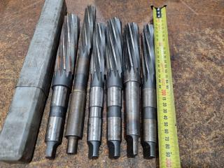 6x Reamers w/ Morse Taper No.3 Shanks & Straight