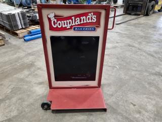 Heavy Steel Mobile Sidewalk Retail Sign Frame