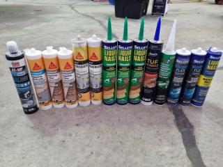 14x Assorted Sealants and Adhesives