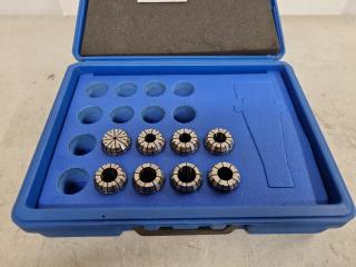 8x Metric ER32 Collets w/ Case