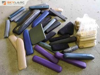 Assorted Lot of Finished & Unfinished Wheelchair Arm Rests & Pads