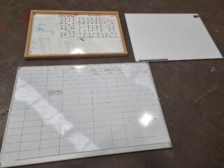 3x Single Sided Whiteboards