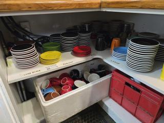 Large Lot of Cafe Cups and Saucers