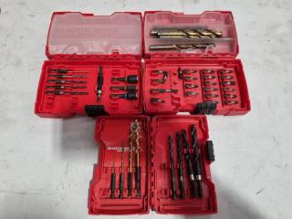 3x Milwaukee Shockwave Drill, Driver Sets