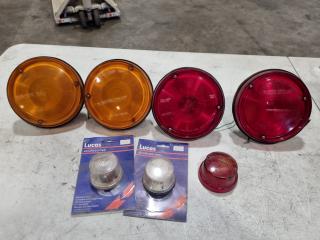 Assorted Vintage and Replacement Automotive Light Assemblies