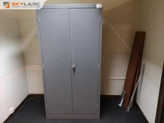 2-Door Steel Storage Cabinet for Office or Workshop