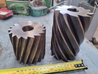 2x Large Cylindrical Milking Cutters