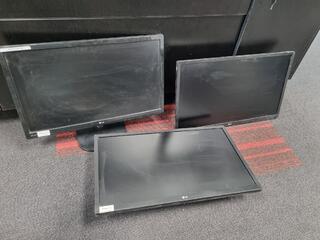 3x LG 23" LED Monitors