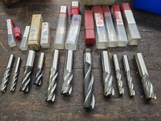 Assorted HSS End Mills and Milling Cutters