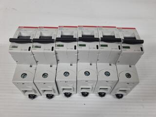 6x ABB MCB Circuit Breakers S801S C125