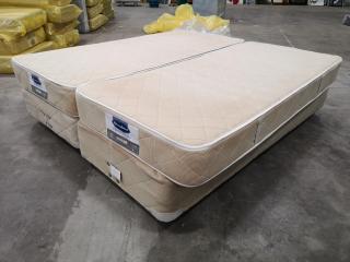 2x Single Mattress w/ 2x Bases, can zip together