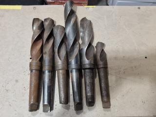 6x Assorted Drills w/ Morse Tapper No.4 Shanks