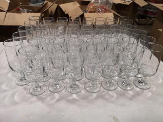 47x Wine Glasses, Bulk Lot