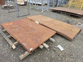 2x Steel Platforms with Box Section Base Frames