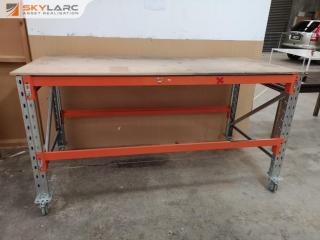 Heavy Duty Mobile Workshop Table / Shelf Unit