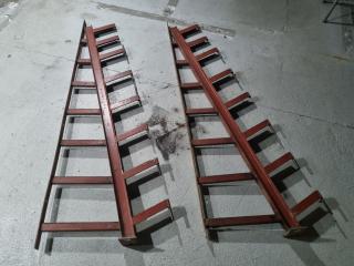 Pair of Steel Long Material Support Rack Frames