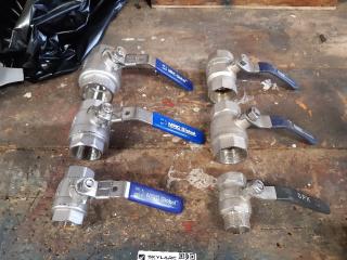 6 x Assorted WOG Balljoint Valves