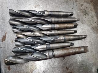 7 Large Morse Taper Drills 