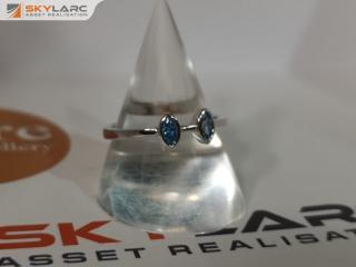 Double Marquise Cut Stack Ring | Topaz Blue | MJJ for ORE