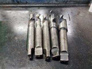 5x Assorted Imperial Drills w/ Morse Taper #4 Shanks