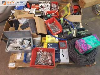 Pallet of Tools, Fittings, Fasteners