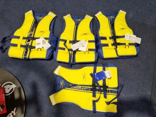 4x BLA Coastmate Lifejackets Level 50, Size Small, New