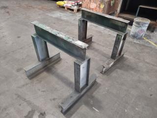 Pair of Heavy Duty Steel Tresles (Material support stands)