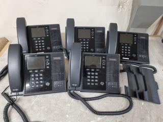 5x Polycom CX600 IP Desk Office Phones