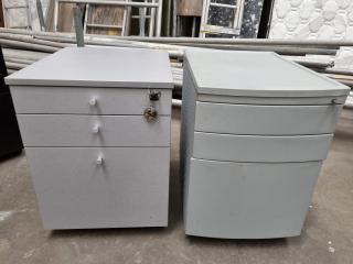 2x Assorted Office Mobile Drawer Units