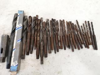 28x Assorted Morse Taper Drill Bits