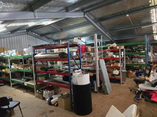 5 Bays of Shelving and Contents of Marine Parts