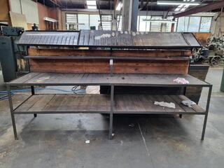 Vintage Large Workbench with Tooling Shelves
