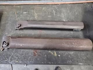 2 Large Lathe Boring Bars