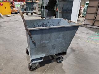 Heavy Duty Steel Scrap Material Bin Trolley