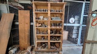 Assorted Lathe Bits and Shelving