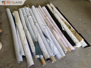 14x Partial Rolls of Leather-like Vinyl Material