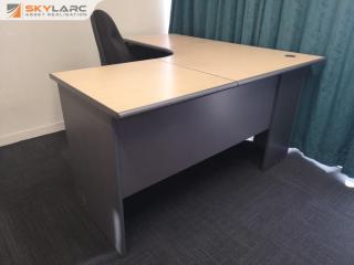 Office L-Shape Corner Workstation Desk w/ Chair