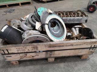 Pallet of Assorted Industrial Pipe Fittings, Rings, Couplings, Gaskets & More