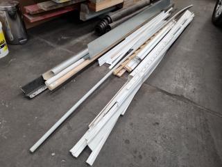 Mixed Lot of Plastic, Wood, Metal Building Lengths