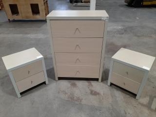 Bedside Tables and Dresser Set