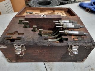 Mitutoyo Vintage Imperial Outside Micrometer Set 103-904A