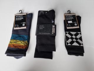 3 Pairs of Cycling Socks - XL