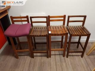 4 x Wooden Bar Stools