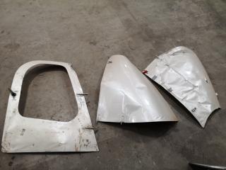 MD 500 Rear Engine Door Set + Passenger Side Door, Damaged