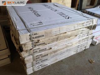 24x Porcelain Wall Tiles, 600x600mm Size